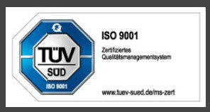 ISO 9001 Siegel - ISO 9001 - Zertifiziertes Qualitätssystem